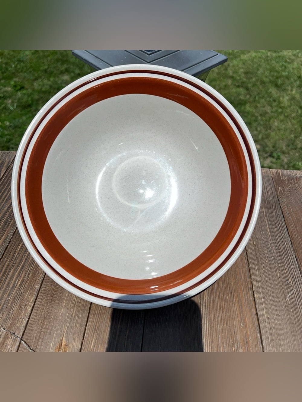 Vtg Contemporary Chateau Yamaka Japan Stoneware 9" Serving Bowl Sienna Brown...